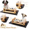 Creativo Elevado Perro Tazón Madera Bambú Ajustable Perro Gato Almacenamiento Comida Estante Hogar Simple Mascota Tazón Almacenamiento Estante