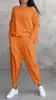 2026 Nuevo Conjunto de Ropa para Mujer de Comercio Exterior Transfronterizo Europeo y Americano, Color Sólido, Cuello Redondo, Manga Larga con Pantalones de Bolsillo para Mujer