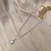 2026 Nuevo Collar de Perlas para Mujer Nicho Ins Retro Doble Capa Cadena Clavicular de Moda para Mujer Joyería para el Cuello Collar Set para Mujer