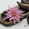 Flor Artificial Crisantemo Pinza de Cangrejo Flor Grande Estilo Antiguo Clip Lateral Abanico Cabello Accesorio DIY Procesamiento Arreglo Floral Escena Diseño
