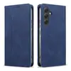 Adecuado para Samsung A17 Funda de Cuero para Teléfono Móvil A16 Funda para Teléfono Móvil A15 Succión Magnética A55 Tarjeta A07 Funda Protectora Retro Flip