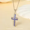 Acero de Titanio Estilo Americano Retro Collar de Cruz Verano Simple Sentido de Alta Gama Collar para Mujer Lujo Ligero Nicho
