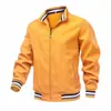 Chaqueta Casual de Moda Europea y Americana Transfronteriza para Hombre 2023 Tendencia Primavera y Otoño Deportiva Casual Cardigan con Cuello Alto y Cremallera para Hombre