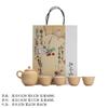 Moji Juego de té doméstico de cerámica tosca de estilo japonés Juego de té kung fu regalo a mano alzada tetera de cera de abeja Huang Qingchuan juego de cuatro tazas