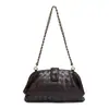 Bolso Tejido Nuevo Hecho a Mano con Acabado de Lujo, Diseño de Nicho, Bolso de Clip, Bolso de Concha con Cadena, Bolso de Hombro Versátil y de Moda
