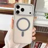 Aplicable a Funda Magnética 18Pro Max Tacto Suave Bloqueo de Color Funda para Teléfono Apple Serie 17 Acrílico En Stock