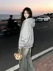 Sudadera con capucha y cremallera de estilo japonés, moderna, única, de nicho, con estampado de estrellas para mujer, nuevo top casual de otoño e invierno, ins