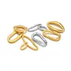 Acero Inoxidable Chapado en Oro de 18 Quilates Colgante Oval de Forma Especial Anillo O en Relieve Accesorios de Joyería para Collar DIY Venta al por Mayor Transfronteriza