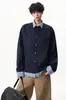 Camisa Informal de Retazos Estilo Coreano de Marca de Moda Nueva Primavera 2026 para Hombre de Manga Larga Cuello Campana Holgada Alta Calidad