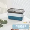 Caja de almuerzo de plástico caja de almuerzo multicapa oficina coche estudiante trabajador de oficina compartimento de calentamiento para microondas caja de almuerzo de doble capa