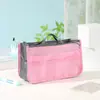 Bolsa de Maquillaje Plegable Doble Multifuncional Coreana, Gran Capacidad, Bolsa de Clasificación Engrosada, Bolso de Mano para Almacenamiento de Productos Digitales de Viaje
