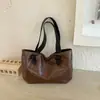 Nova bolsa de ombro grande para o dia a dia 2026, bolsa tote simples, bolsa feminina da moda, bolsa tote retro para o dia a dia