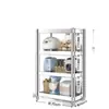 Estante de Acero Inoxidable para Almacenamiento Estante Multicapa para el Hogar Cocina Gabinete Estante de Almacenamiento Multifuncional Estante de Almacenamiento de Pie