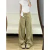 Jeans Casuales Khaki Estilo Retro Americano Talla Grande para Mujer, Nuevo Estilo 2026, Pantalones Largos Rectos de Pierna Ancha Sueltos