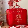 Bolsa de Armazenamento para Dote de Casamento, Conjunto de Quatro Peças para Casamento, Colcha de Casamento Vermelha, Bolsa de Embalagem para Colcha, Velas Oxford de Cetim