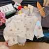Conjunto de Fio de Algodão para Casa Infantil 2026 Novidades Primavera/Verão Unissex Infantil Pai-Filho Algodão Puro Estilo Coreano Solto Respirável Pijama
