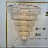 Accesorios de Boda Luces de Cristal de Múltiples Capas Candelabros de Tira de Hielo Decoraciones Colgantes Acrílicas Salón de Bodas Salón de Banquetes Decoración de Techo