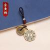 Llavero de Calabaza Bagua Zodiaco de Latón Hecho a Mano Pequeño Colgante Llavero para Llaves de Coche Colgante Regalo Joyería para Hombres y Mujeres