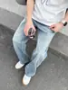 Jeans de Mezclilla Lavada para Hombre Pantalones Rectos Sueltos de Pierna Ancha Marca de Moda Versátiles Casuales Estilo Americano Cleanfit Pantalones Largos