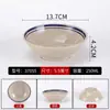Vajilla Tradicional para Hot Pot Estilo Ciudad de Melamina, Platos Pequeños Especiales, Tripa, Intestinos de Pato, Bol para Sangre de Pato, Bol Azul con Línea Retro para Hot Pot de Chongqing