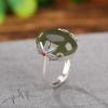 Yilu prata S925 prata esterlina Hetian Jade jade ovo anel rosto retro moda acessórios antigos anel elegante