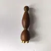 Palo de Masaje de Cuentas de Cobre con Forma de Cuerno de Sándalo, Masajeador Facial Pequeño con Forma de Loto, Herramienta de Cuidado de la Piel para Acupuntos Faciales, Palo de Masaje para Ojos al por Mayor