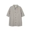 2026 Nueva Camisa Casual a Cuadros Ligera de Manga Corta para Hombre Estilo Hong Kong Moda Tendencia Holgada Talla Grande para Hombre