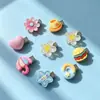 Mini Pinza de Pato de Dibujos Animados 3D para Niños, Pasador Lindo con Forma de Comida y Flor, Dulce Accesorio para el Cabello para Niñas