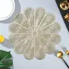 Mantel individual de pétalos transfronterizo PVC Bronceado Hueco Impermeable Posavasos Mesa de Comedor Esterilla Anti-quemaduras Esterilla de Mesa para el Hogar Suministros para el Hogar