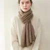 Bufanda 100% cachemira pura para mujer, cálida y resistente al frío, diseño simple, versátil, adecuada para actividades al aire libre y ciclismo, de longitud media