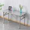 Mesa plegable de acero inoxidable directa de fábrica reforzada mesa rápida mesa de puesto portátil mesa de conferencias rectangular para el hogar