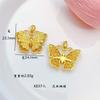Mismo Estilo de Gold Store para Mujer, Colgante de Mariposa de Filigrana Calada, Cadena Clavicular Antigua para Mujer, Alta Retención de Color, Regalo de Cumpleaños para Novia