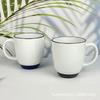 Taza de tambor de cintura grande con boca de color del fabricante, taza de regalo publicitaria, taza con patrón de impresión de logotipo, taza de tambor de cintura de cerámica de exportación