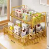 Prateleira de Armazenamento de Mesa Organizador em Camadas para Lanches Caixa de Armazenamento para Bancada de Cozinha ou Mesa de Jantar Prateleira Pequena para Copos de Água e Diversos