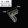 Clips de fijación transparentes en forma de cruz de 3 mm, clips para panel divisor, conectores ranurados para tablero KT Chevron, clips secundarios de plástico PC, acuario