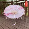 Guarda-chuva de Papel de Óleo Pétala Borla Clássico Meninas Dança Desempenho Adereços Dinastia Han Guarda-chuva de Fotografia Decoração Cheongsam Guarda-chuva Infantil