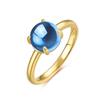 Anillo Tesoro Europeo y Americano de Lujo Ligero Multicolor Color Caramelo Colorido para Mujer Plata S925 con Incrustaciones Zircón Cara Huevo Anillo de Dedo Exclusivo Transfronterizo