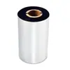 Banda de ancho completo de resina y carbono 30-110 impermeable resistente a los arañazos etiqueta PET cinta de papel plateado mate papel sintético cinta de código de barras PVC