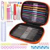 Tejido del Mismo Estilo Transfronterizo Set de Ganchos de Aluminio Coloridos de 100 Piezas Set de Cabeza Única Bolso de Ganchillo Colorido Hecho a Mano para DIY