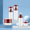 Shengqi Botella Redonda Recta para Set Cosmético de 100ml Material de Empaque Pet Cosmético Botella para Emulsión de Agua Tarro para Crema de 50g