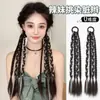 Trenzas Boxeadora Cola de Caballo Alta para Mujeres con Cabello Largo, Dreadlocks Dulces y Cool de Chica, Trenzas Largas con Mechas, Trenzas de Celebridad de Internet, Cola de Caballo Falsa