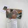 Bolsa envelope feminina de festa floral bordada com lantejoulas, bolsa de ombro, bolsa de axila, streetwear, festa de fim de ano, bolsa pequena quadrada transversal