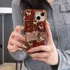 Explosiones Lindo Dachshund para Funda de Teléfono Apple 16promax iPhone15 Soporte de Dibujos Animados 14 Creativo 13