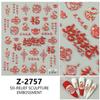 Novo Redanco 5D em relevo Ano do Coelho Daji Ling Cobra Adesivo de Arte para Unhas Estéreo Decalque para Unhas Z-2757