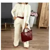 Conjunto de Tres Piezas de Moda Independiente Transfronteriza Europea y Americana para Mujer, Cuello Redondo, Manga Corta, Pantalón Largo, Abrigo de Longitud Media, Primavera y Otoño 2025