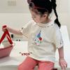 Camiseta de Manga Corta para Niñas, Ropa de Verano para Niños, Nuevo Estilo 2026, Elegante, Bonita y Súper Agradable, Camiseta Interior Blanca con Dibujos