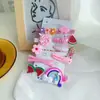 Grampo de cabelo infantil da Coreia do Sul, grampo lateral, rede vermelha, grampo de cabelo fofo, princesa, cor de doce, acessórios de cabelo, grampo de cabelo para bebê