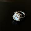 Anillo de Perla Enredadera Estilo Japonés y Coreano para Mujer, Moda Vintage, Anillo Abierto Geométrico Irregular para Dedo Índice