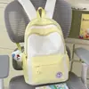 Mochila Doce Estrelada de Cor Contrastante Simples de Novo Estilo para Alunos do Ensino Fundamental e Médio, Fresca e Estilosa, Mochila de Alta Capacidade