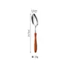 Mango de madera con forma de calabaza, juego de cubiertos de acero inoxidable 304, que incluye cuchillo para bistec, tenedor, cuchara y cuchara de postre, adecuado para comidas de estilo occidental
